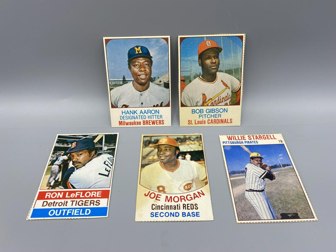 1975-79 Hostess Lot of 5 - Hank Aaron, Bob Gibson, Joe (1 of 2)