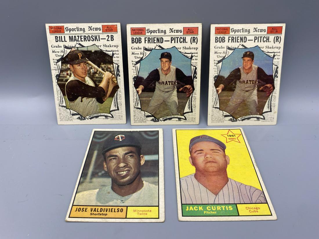 1961 Topps Assorted Cards - Lot of 5 High Numbers - (1 of 3)
