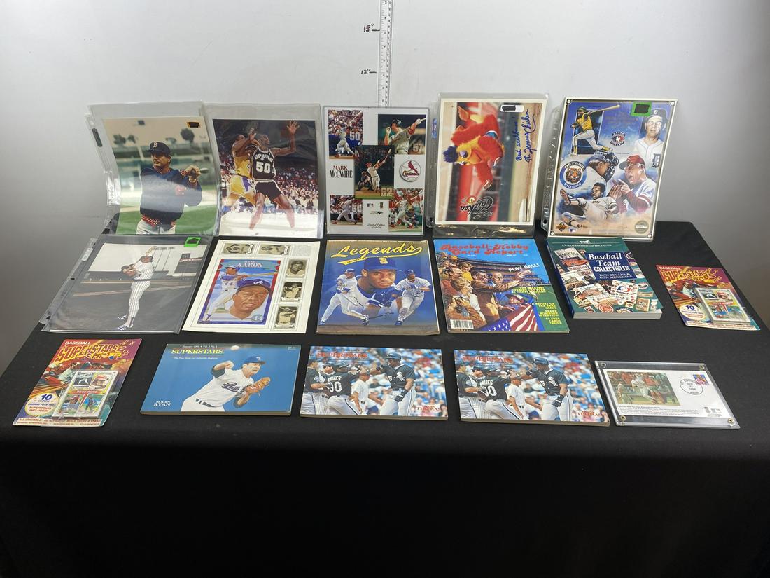 Lot of Misc Baseball Collectibles & David Robinson: Lot of Misc Baseball Collectibles & David Robinson Picture - San Diego Chicken Signed Picture