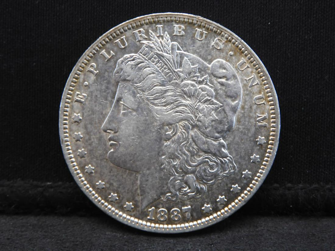 1887-O Morgan Silver Dollar - AU/BU Condition (1 of 2)