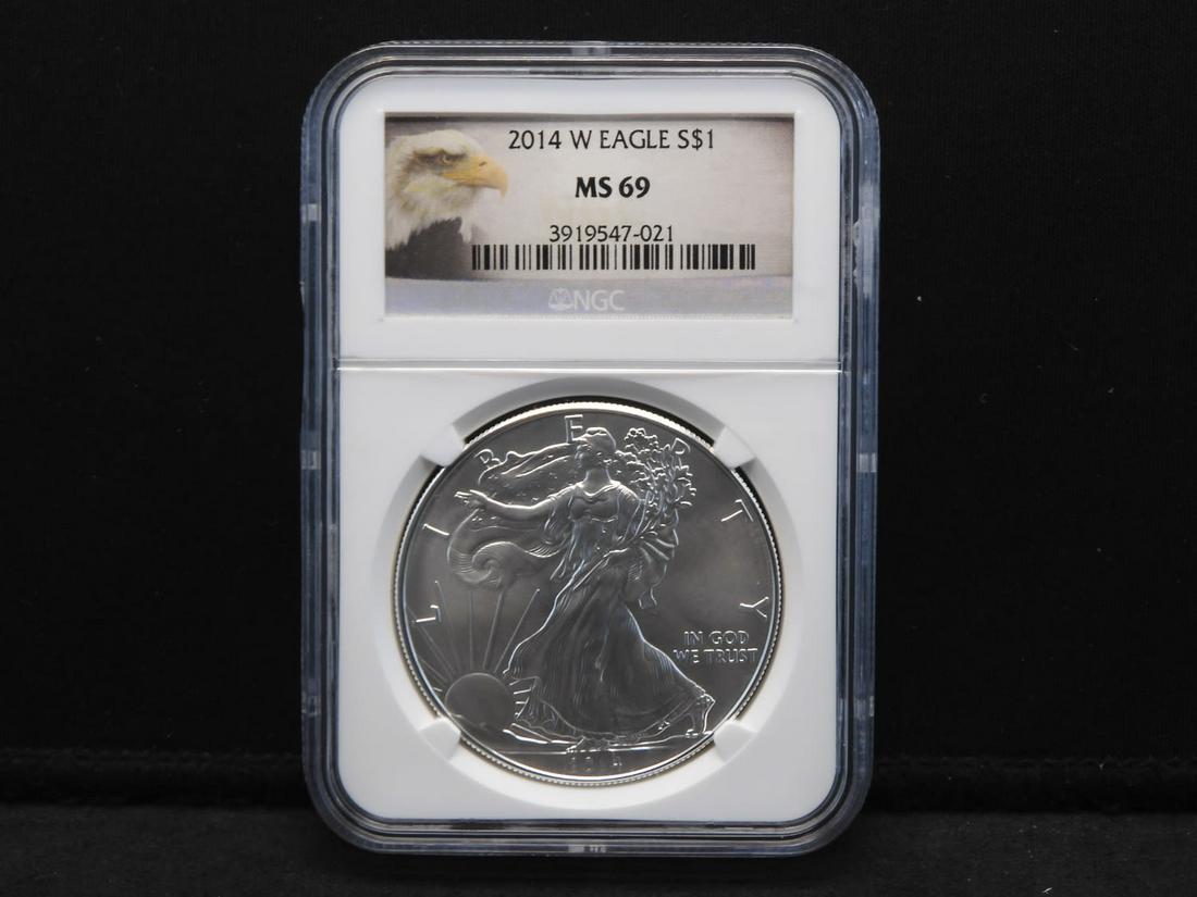 2014-W American Silver Eagle NGC MS69 (1 of 4)