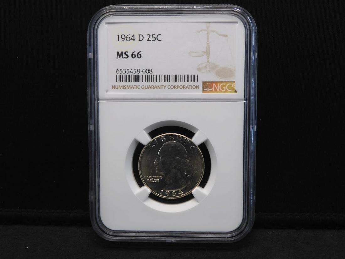 1964-D Washington Silver Quarter  NGC MS66 (1 of 4)