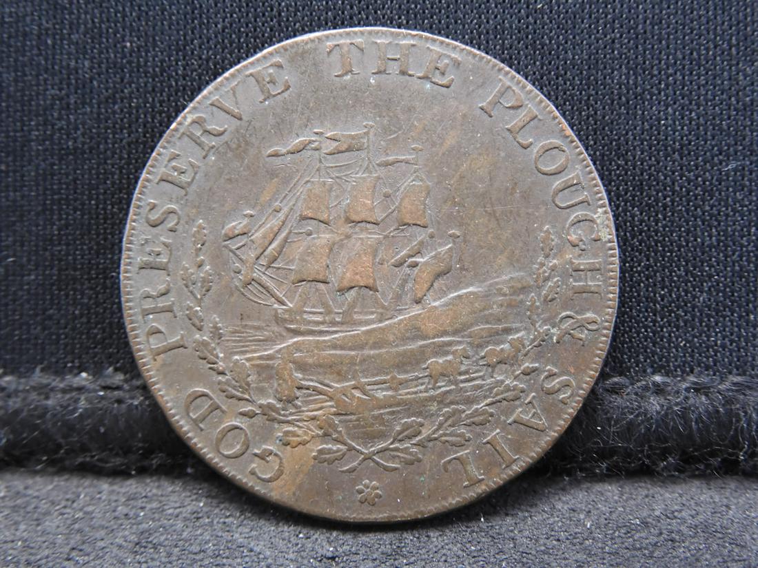 Hard Times Token - God Preserve the Plough & Sail: Hard Times Token - God Preserve the Plough & Sail Condition YES WE SHIP ALL COINS. Pricing depends on destination, we will take the most cost effective option anywhere in the USA Plus insurance! W