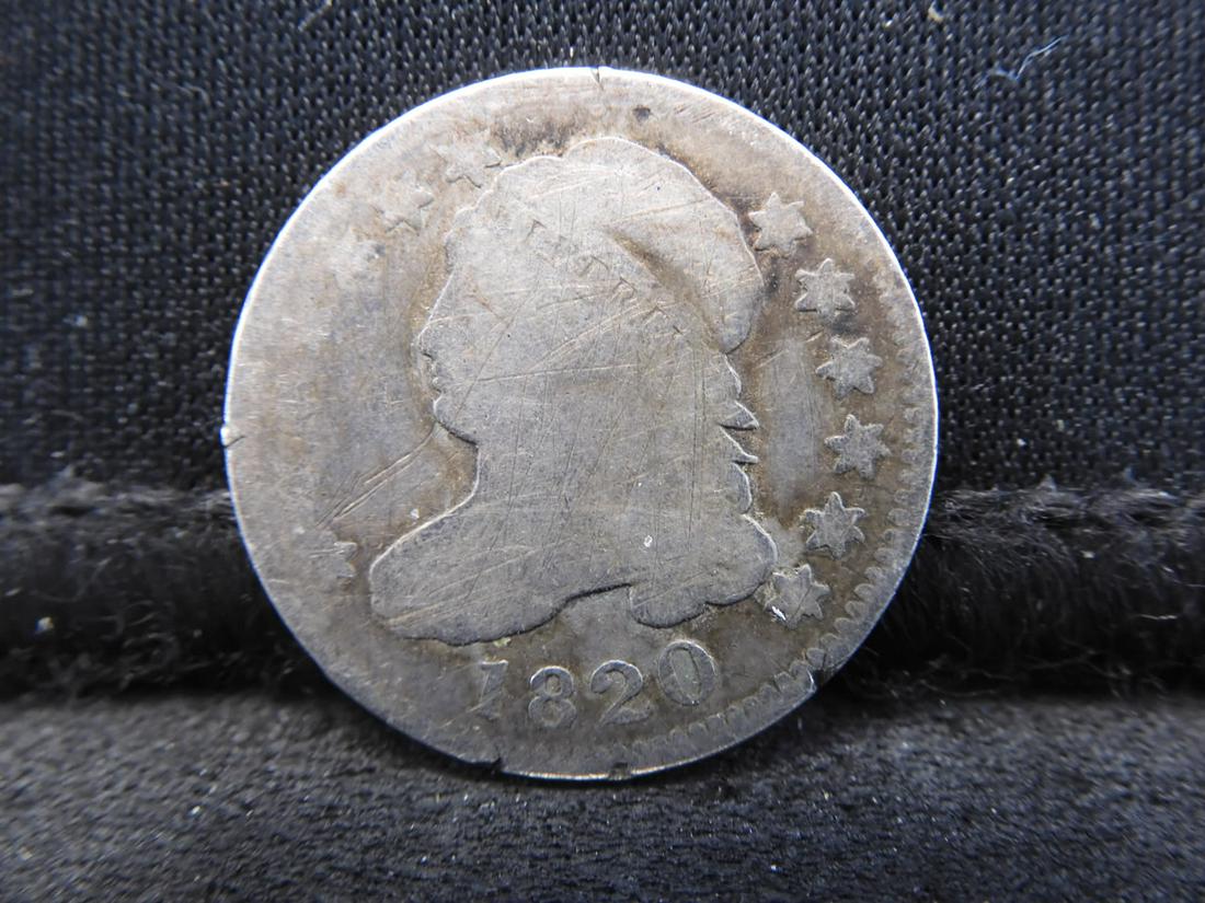 1820 CAPPED BUST Silver Dime Neat New Orleans (1 of 2)