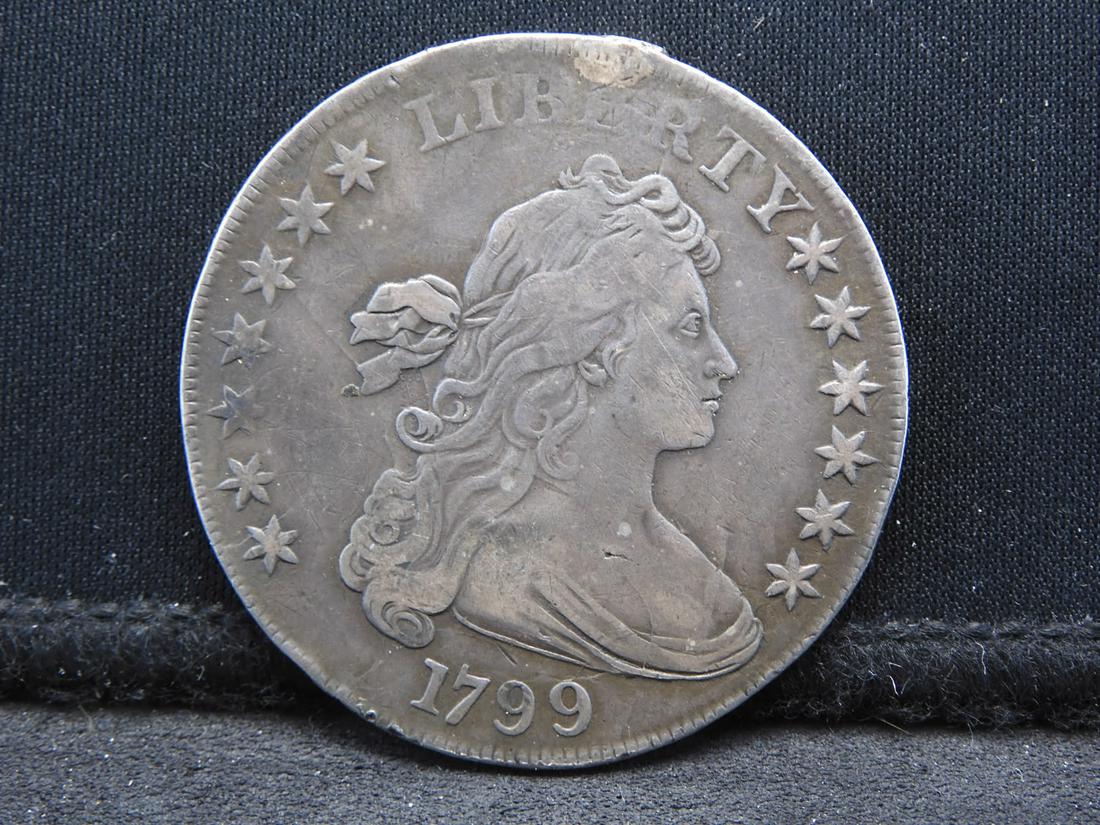 **RARE EARLY DOLLAR** 1799 Draped Bust Silver (1 of 3)