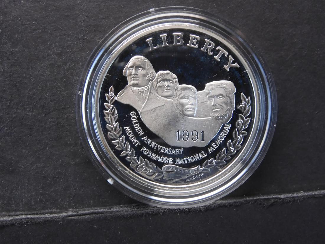 1991-S Mt. Rushmore Silver Dollar Comm. Proof (1 of 2)