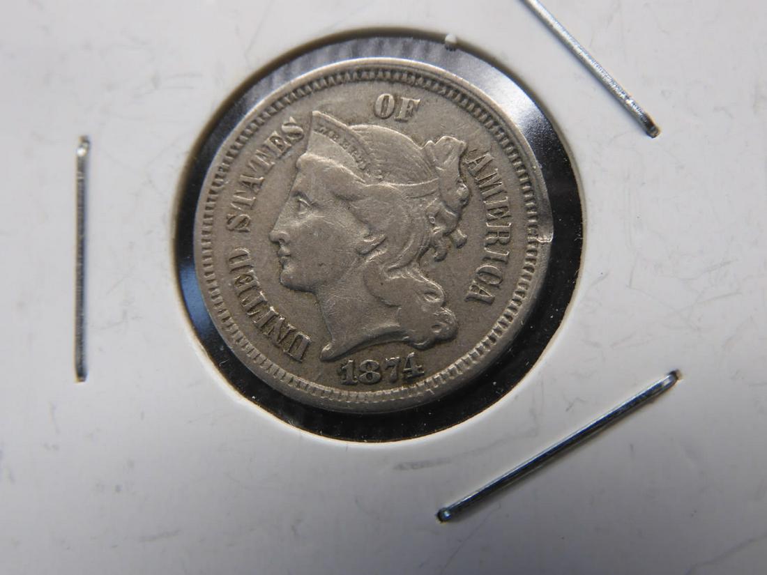 1874 Three Cent Nickel Piece (1 of 3)