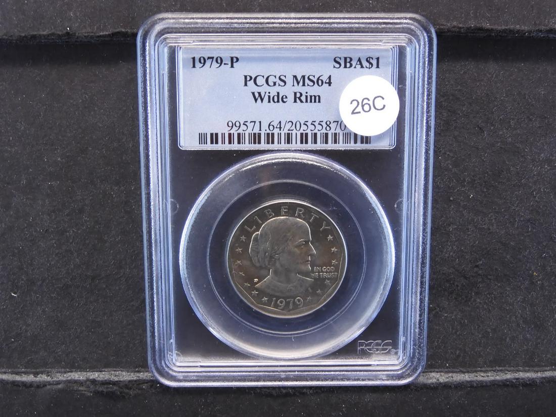 1979-P Susan B Anthony $1.  PCGS MS64.  Wide Rim. (1 of 4)