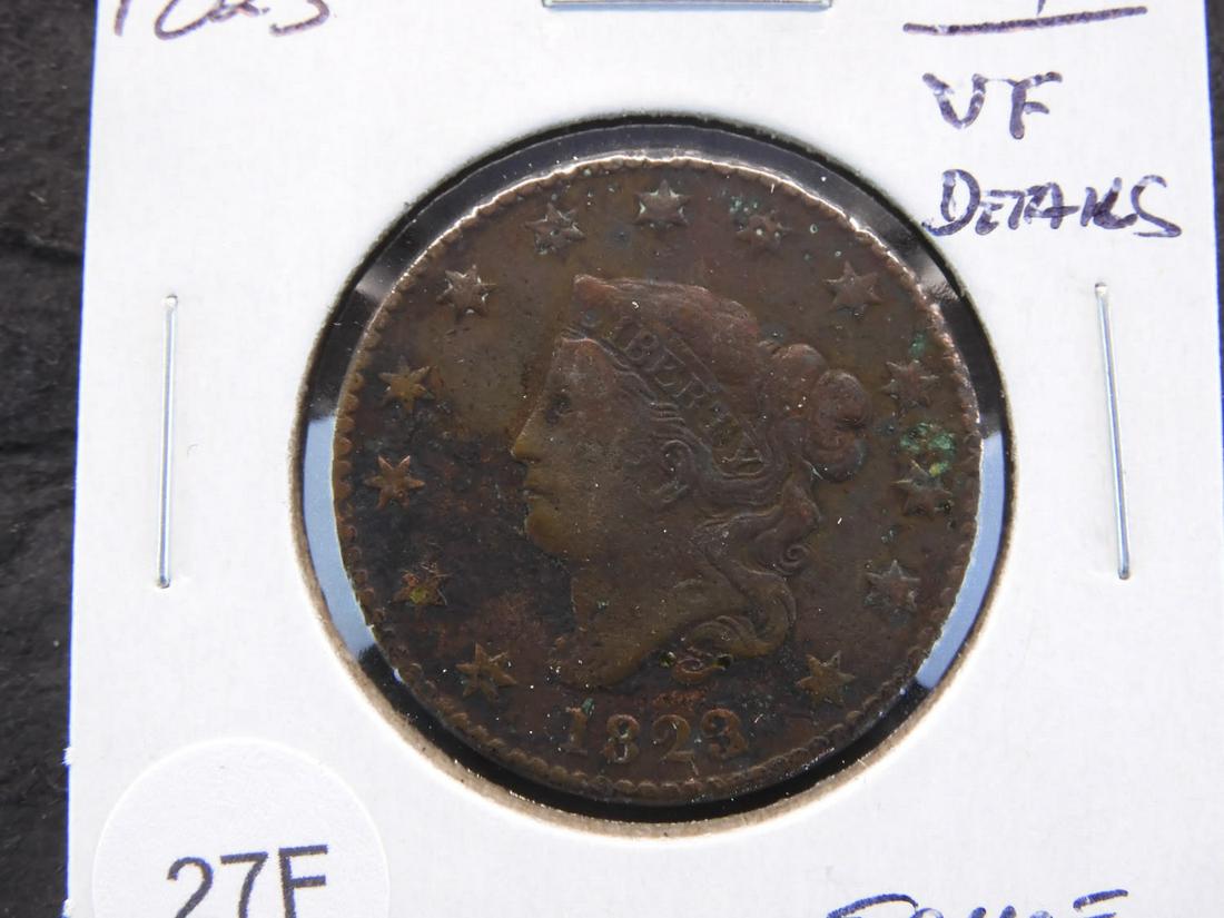 1823 Large Cent. VF Details. Scarce Date. (1 of 3)