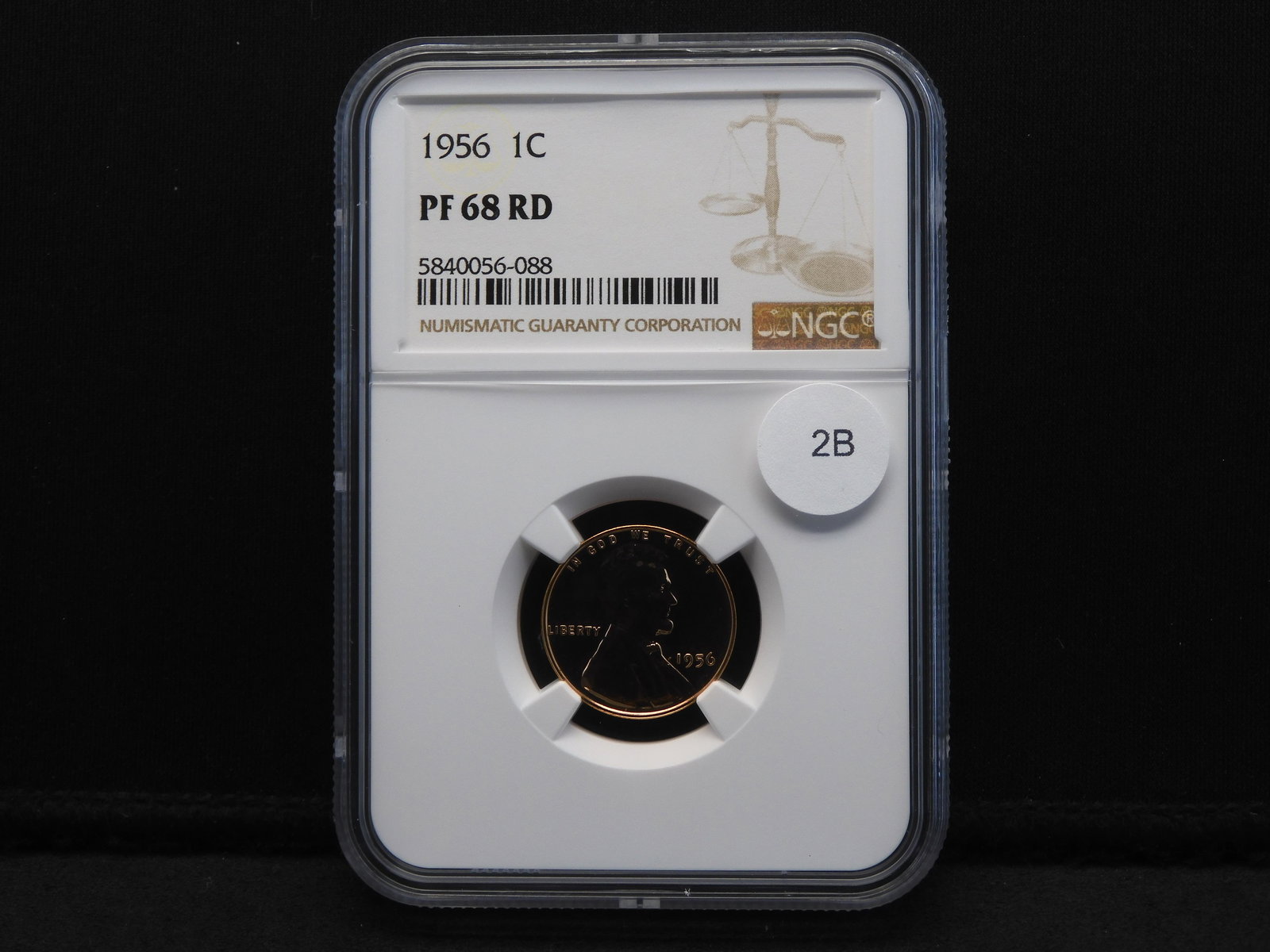 1956 PF 68 RD NGC LINCOLN WHEAT CENT (1 of 4)