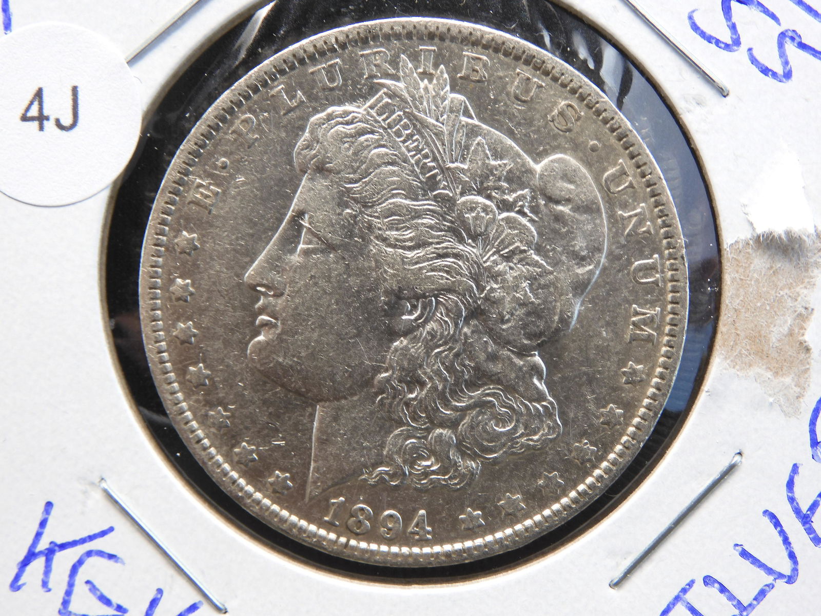 1894-O MORGAN SILVER $1 ABT UNC NICE KEY COIN... RARE (1 of 3)