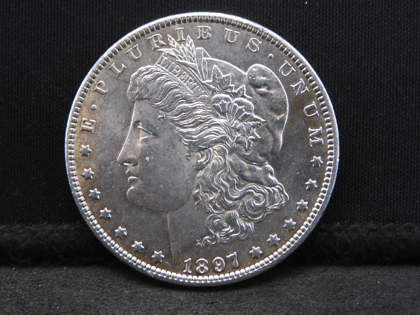 1897 Silver Morgan Dollar $1 US Coin *NICE* MS64 (1 of 2)