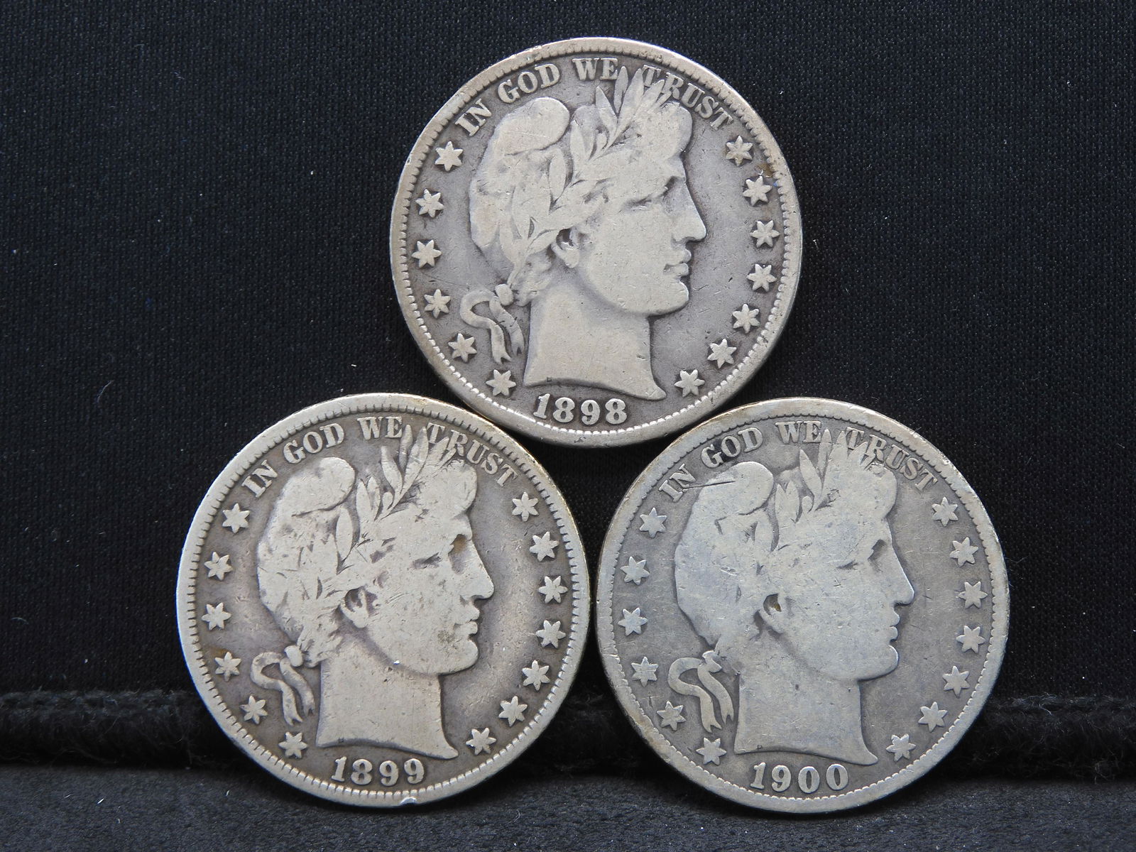 1898, 1899, 1900 Barber Half Dollars. (1 of 2)