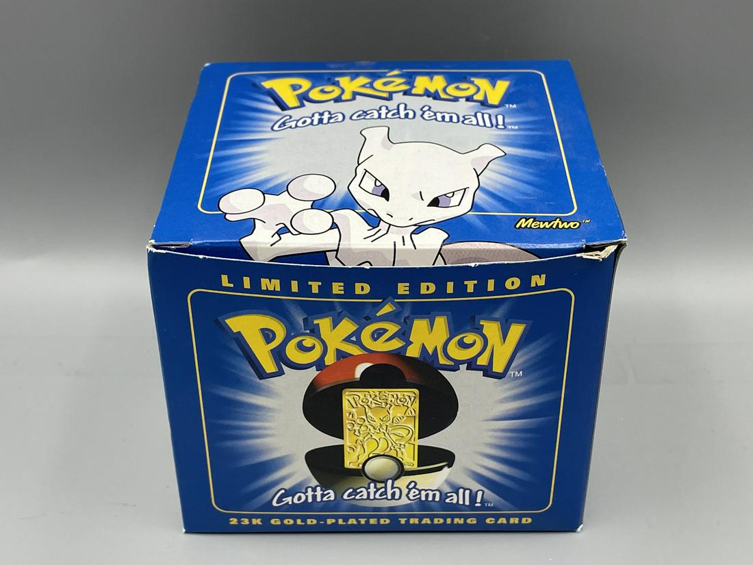 1999 Burger King Pokemon Mewtwo 23K Gold-Plated Card in: 1999 Burger King Pokemon Mewtwo 23K Gold-Plated Card in Poke Ball - Still Sealed
