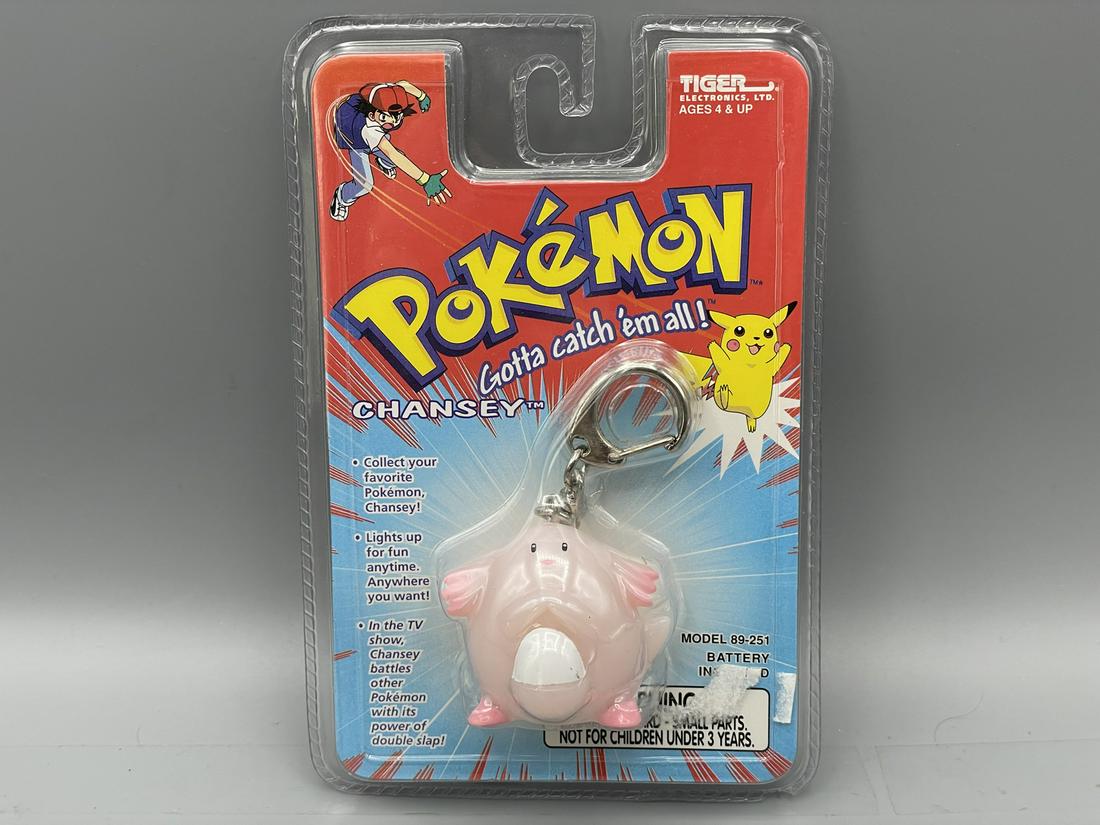 1998 Tiger Pokemon Chansey Light Up Keychain NIP: 1998 Tiger Pokemon Chansey Light Up Keychain NIP