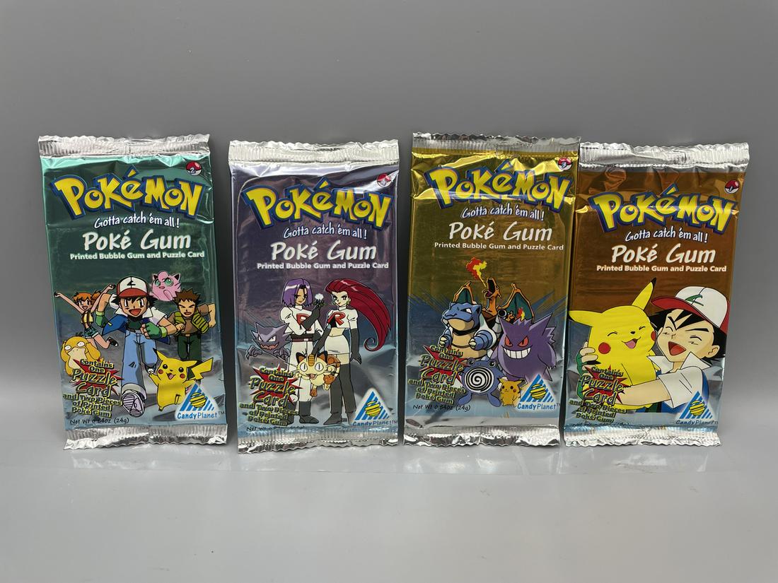 1999 Candy Planet Pokemon Poke Gum Unopened Packs Lot (1 of 4)