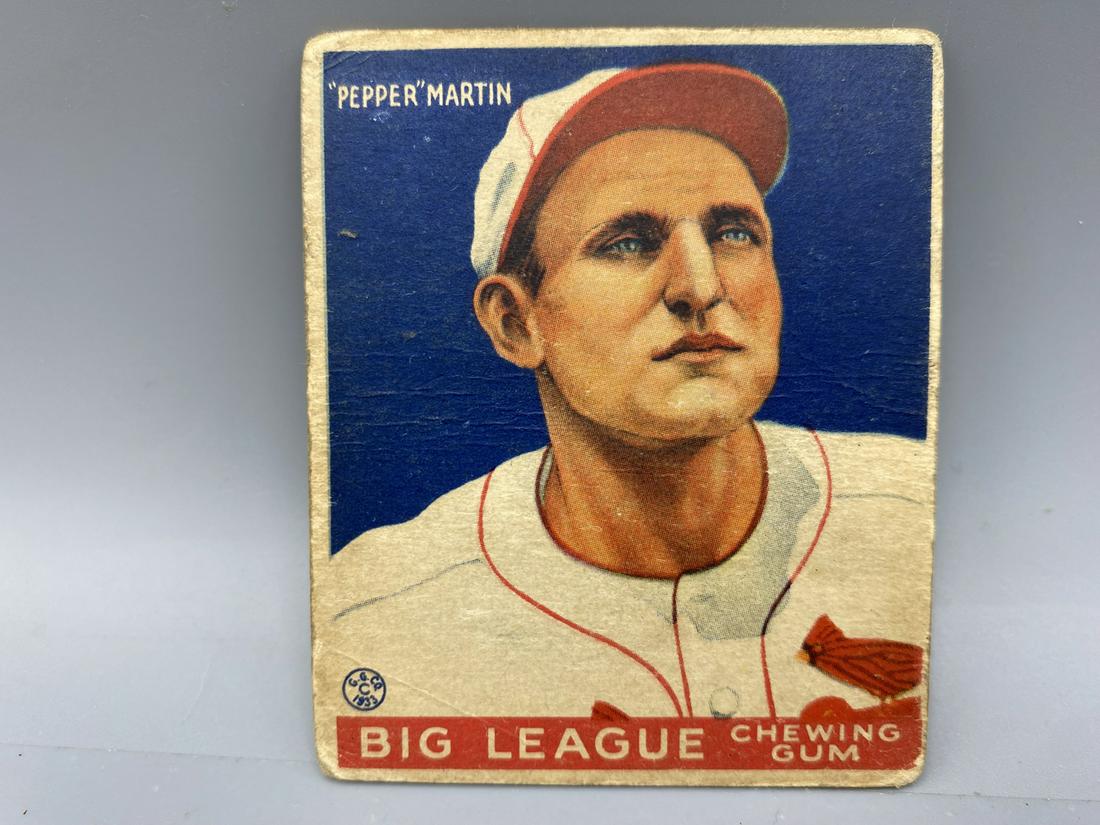 1933 GOUDEY #62 PEPPER MARTIN - CARDINALS: 1933 GOUDEY #62 PEPPER MARTIN - CARDINALS