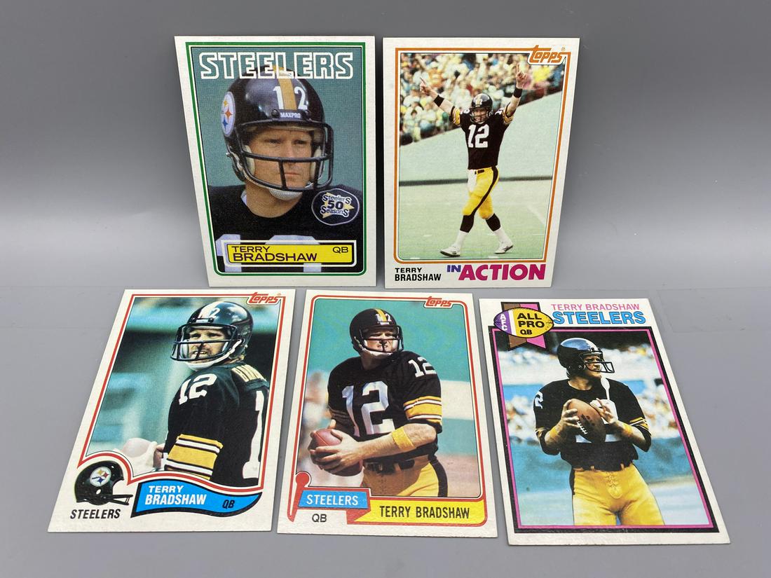 (5) 1979-1983 TOPPS TERRY BRADSHAW CARDS (1 of 2)