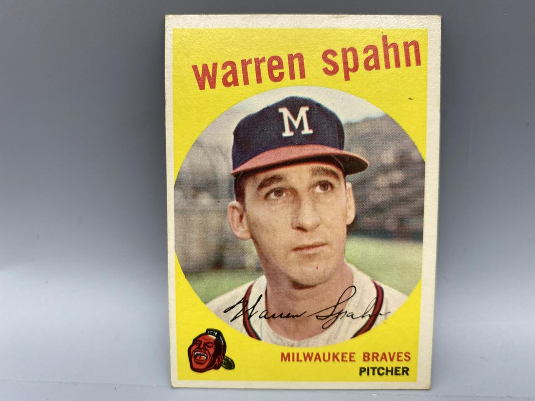 1959 Topps Warren Spahn #40 - Partially Obscured (1 of 3)