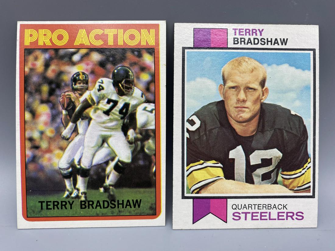 1972 Topps Pro Action Terry Bradshaw #120 & 1973 Topps (1 of 2)