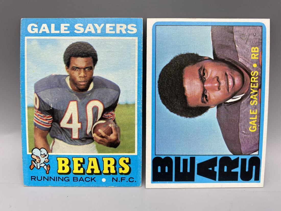 1971 Topps Gale Sayers #150 & 1972 Topps Gale Sayers (1 of 2)
