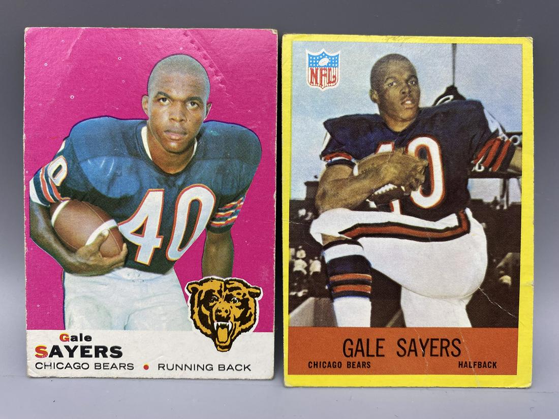 1969 Topps Gale Sayers #51 & 1967 Philadelphia Gale (1 of 2)