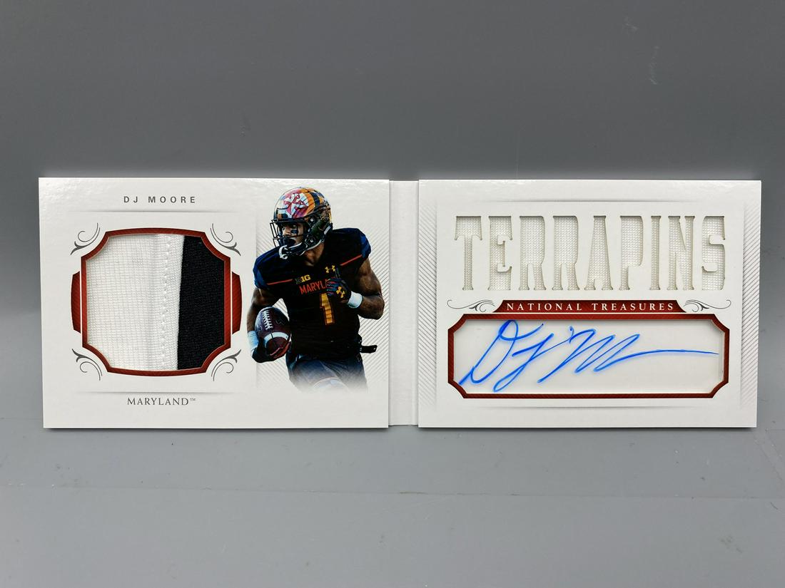 2018 National Treasure Collegiate DJ Moore Patch Auto (1 of 2)