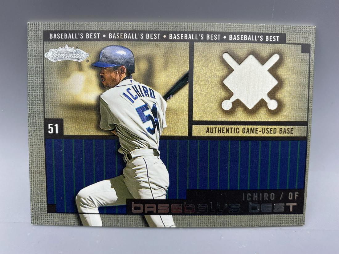 2002 Fleer Showcase Ichiro Suzuki Game Used Base Card (1 of 2)