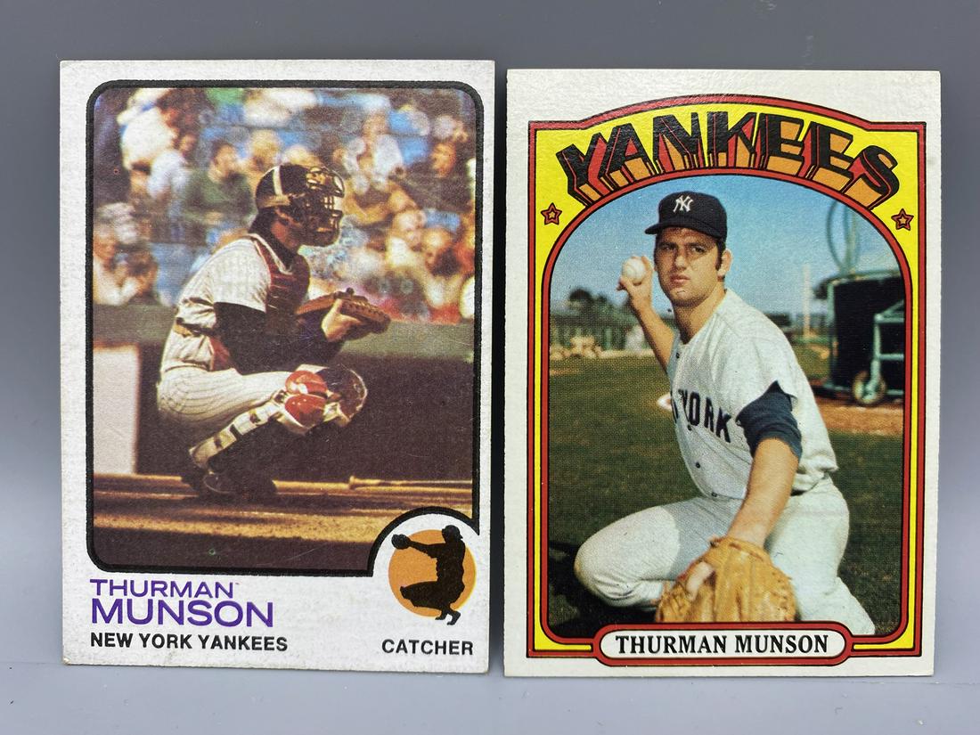 1972 Topps Thurman Munson #441 & 1973 Topps Thurman (1 of 3)