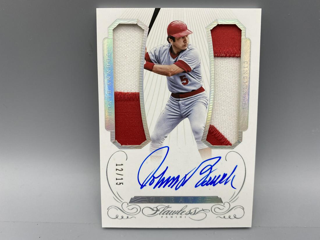2016 Flawless Johnny Bench Greats Game Used Patch Auto (1 of 2)