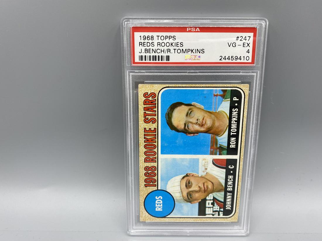 1968 Topps Johnny Bench RC #247 PSA VG-EX 4 (1 of 2)