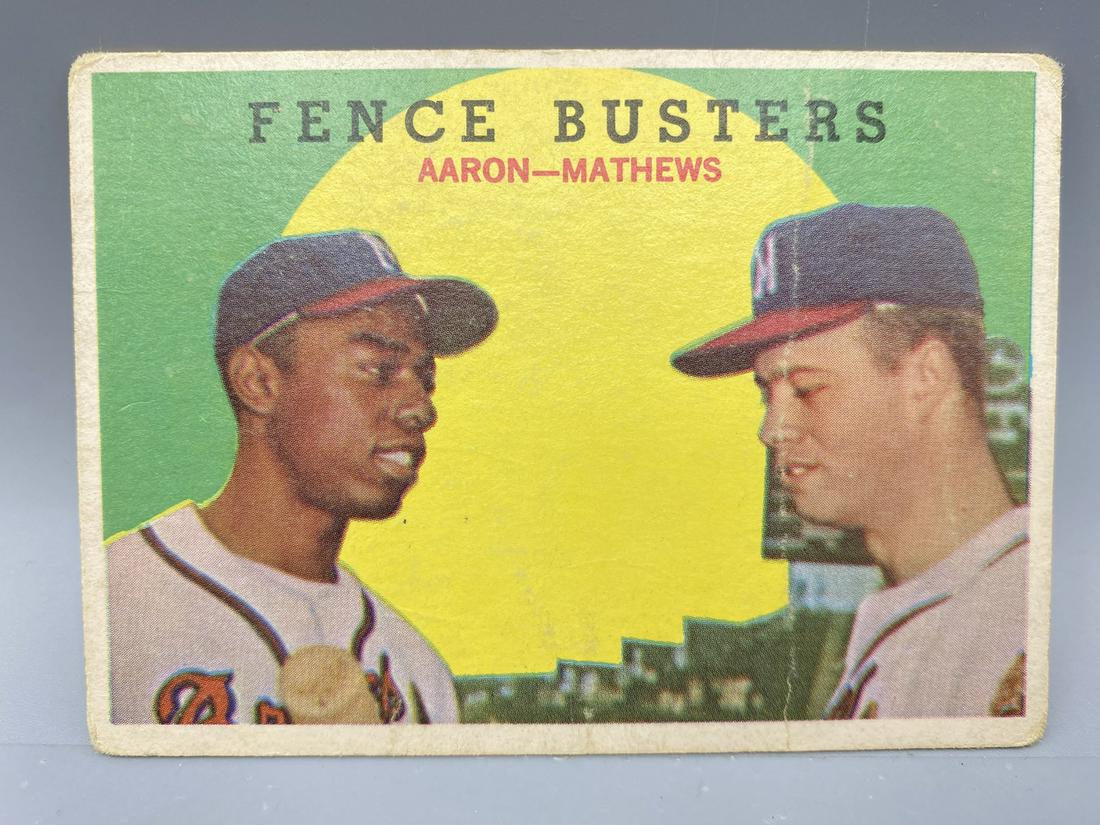 1959 Topps Fence Busters Hank Aaron & Ed Mathews #212 (1 of 3)