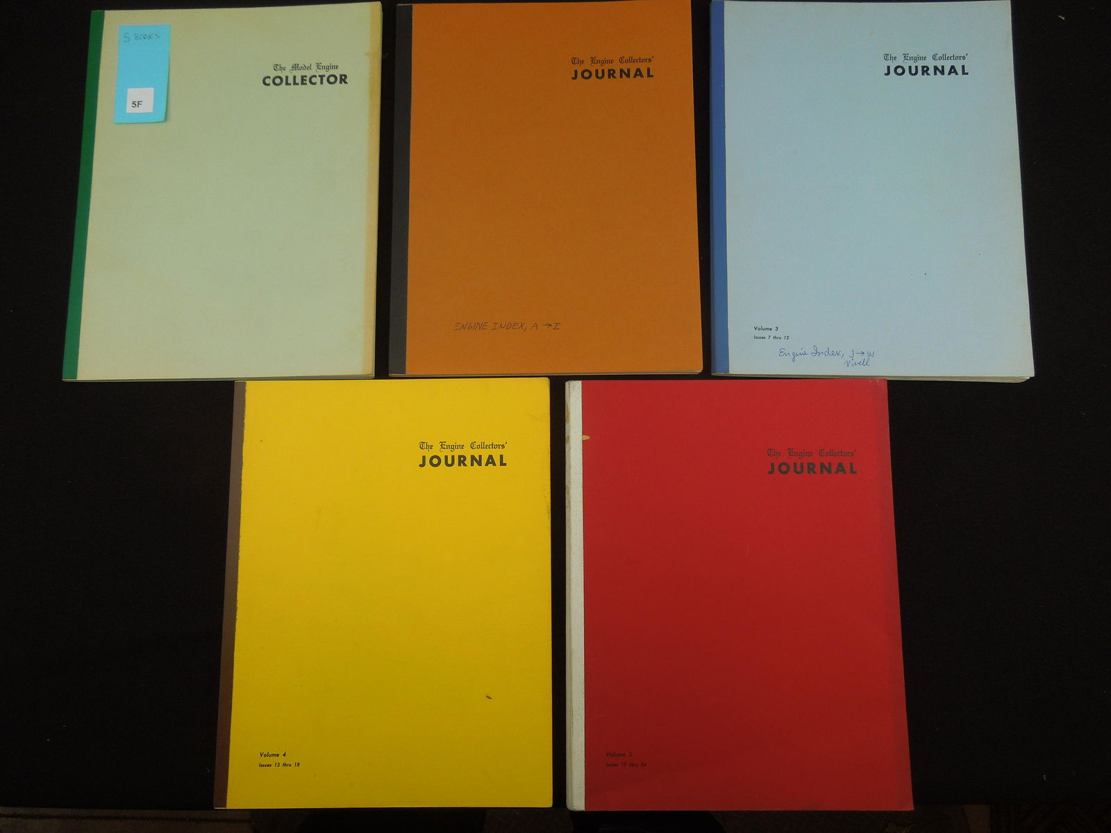 The Model Engine Collector / Engine Collector's Journal in Bound Volumes 1 through 5, Dated 1959 to (1 of 6)