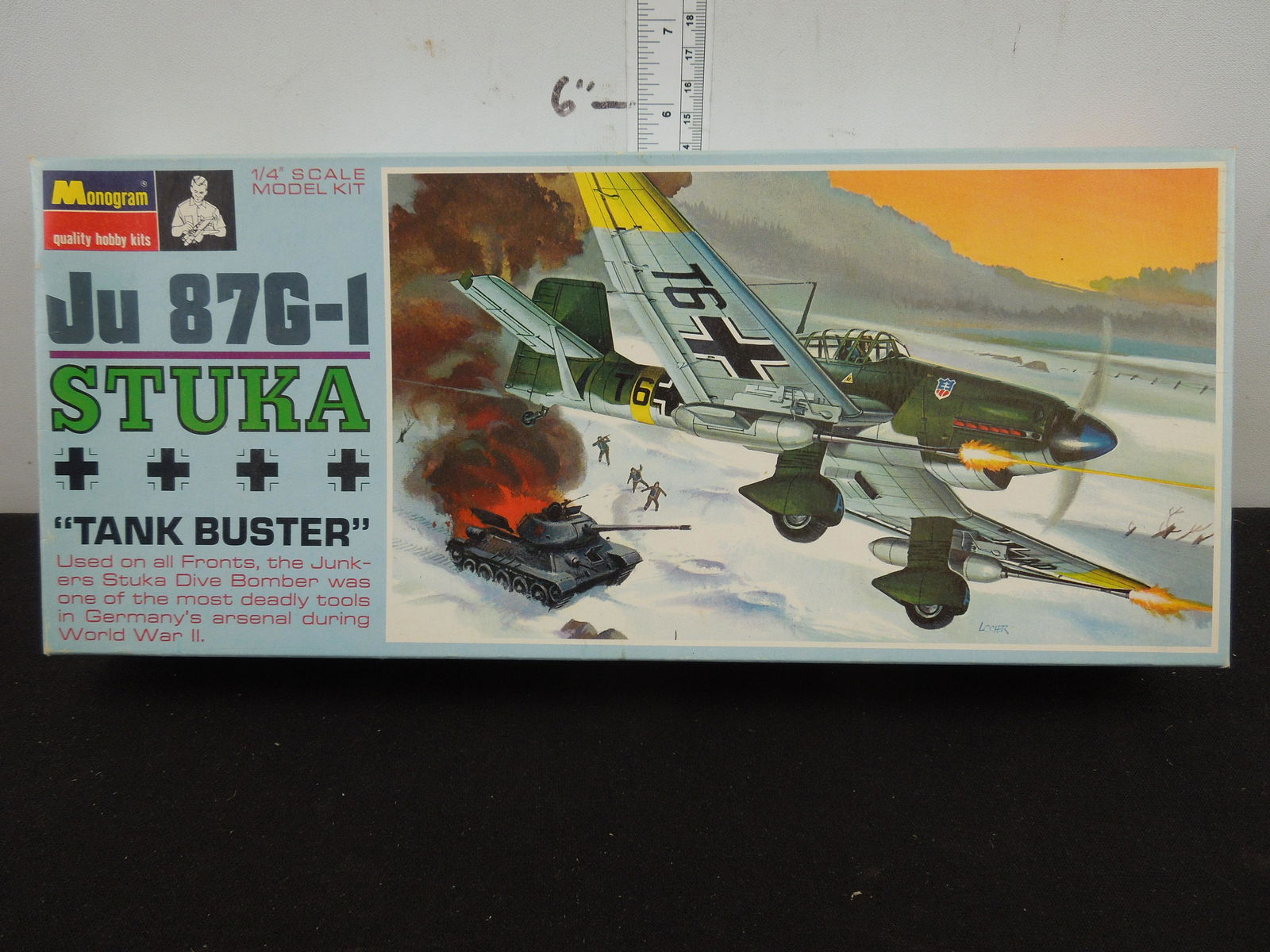 Monogram Ju 87G-1 Stuka Tank Buster Model Airplane Kit, Opened, Unbuilt (1 of 2)