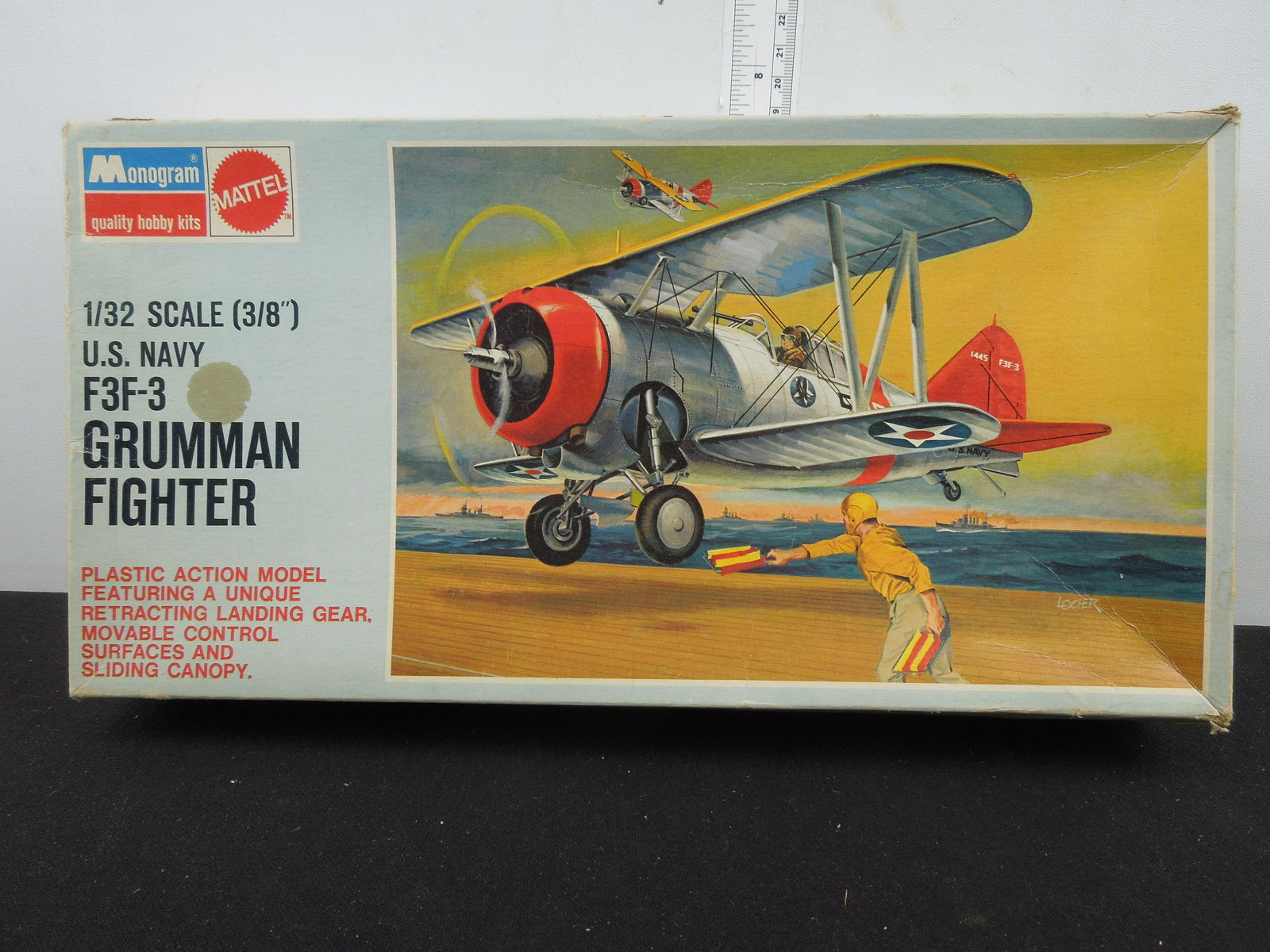 Monogram F3F-3 Grumman Fighter Model Airplane Kit, Opened, Unbuilt (1 of 2)