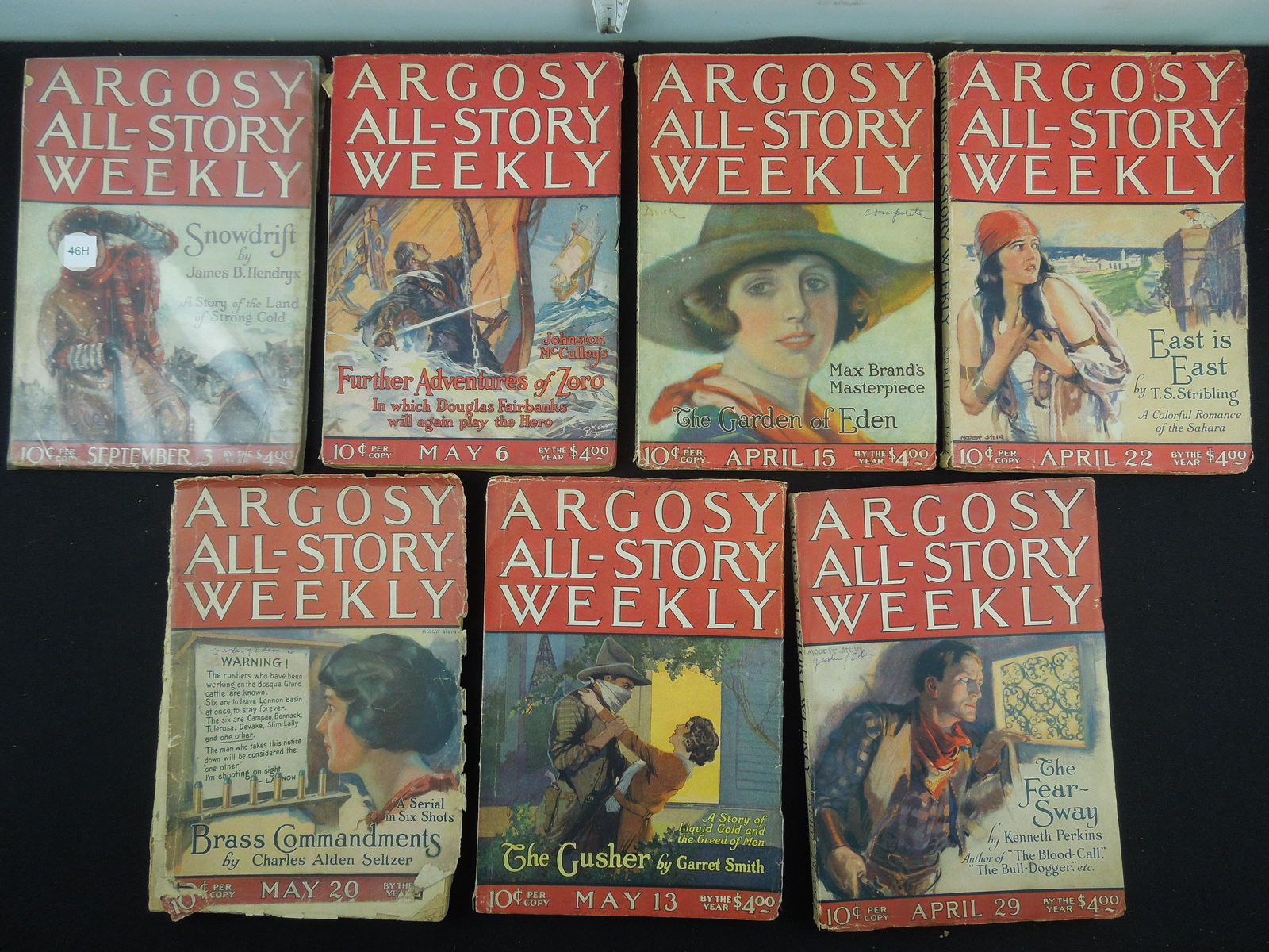 Lot of 7 Issues of 1920s Argosy All-Story Weekly Magazines (1 of 1)