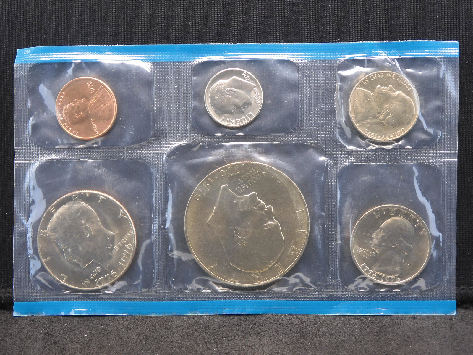 Partial 1976 U.S. Bicentennial Mint Set - Philadelphia Mint Coins in Original Cellophane (1 of 2)