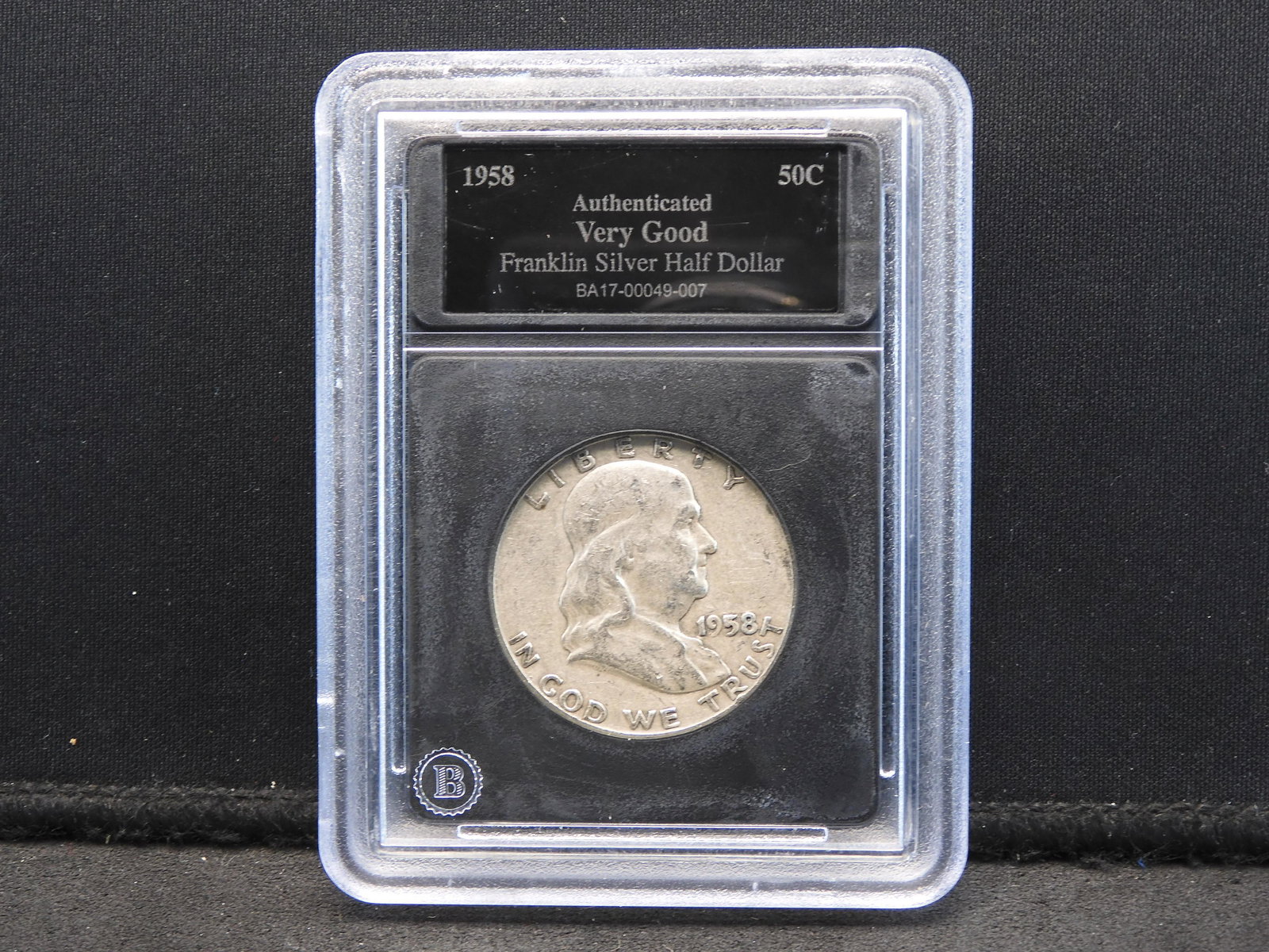 1958-D Franklin Silver Half Dollar - Very Good (1 of 4)