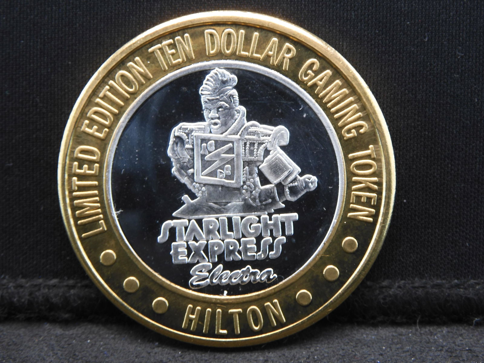 Casino Limited Edition $10 Gaming Token - .999 Fine Silver Center- Hilton - Las Vegas, NV (1 of 3)