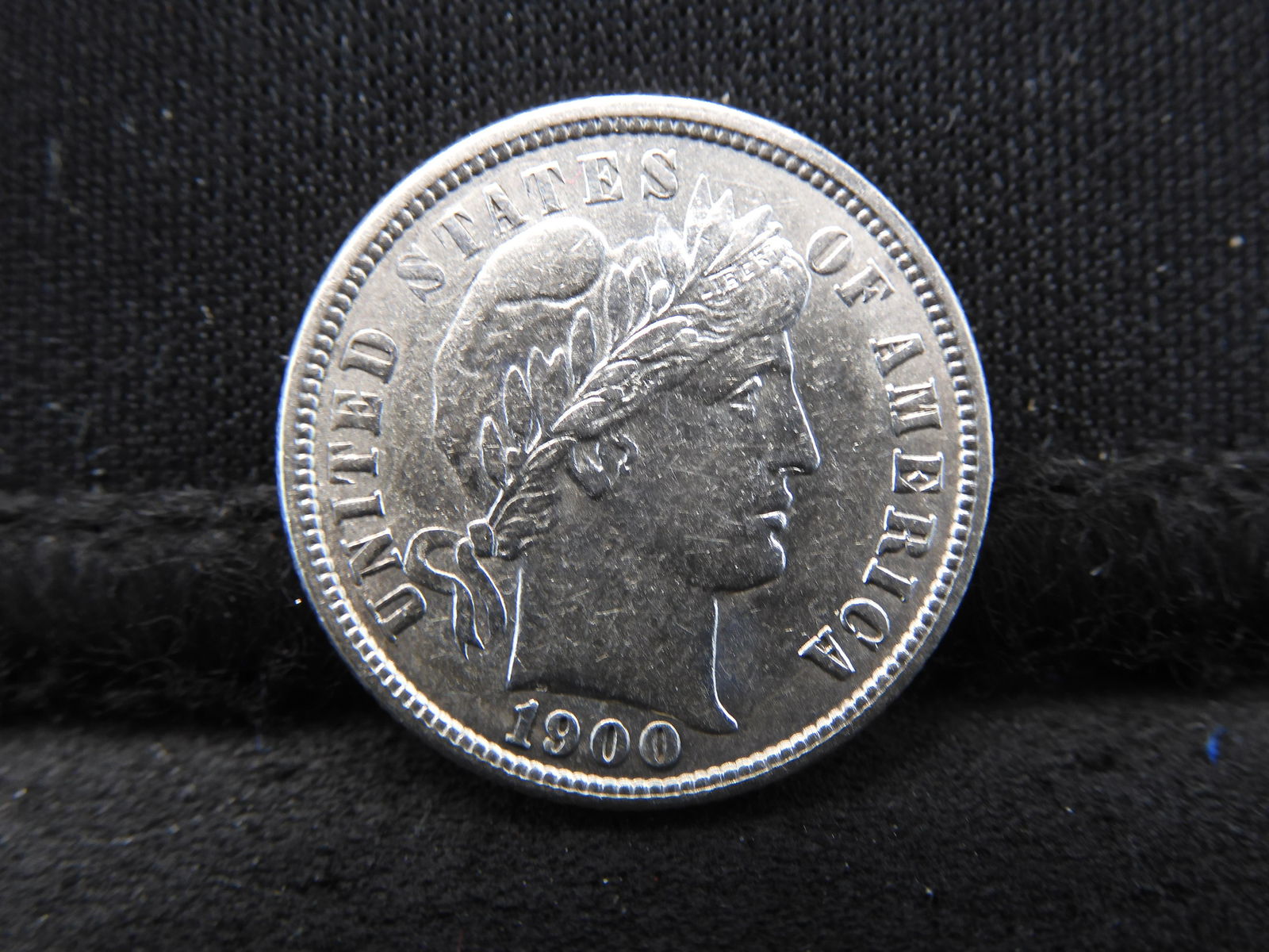 1900 Barber Silver Dime - AU+ Cond (1 of 2)