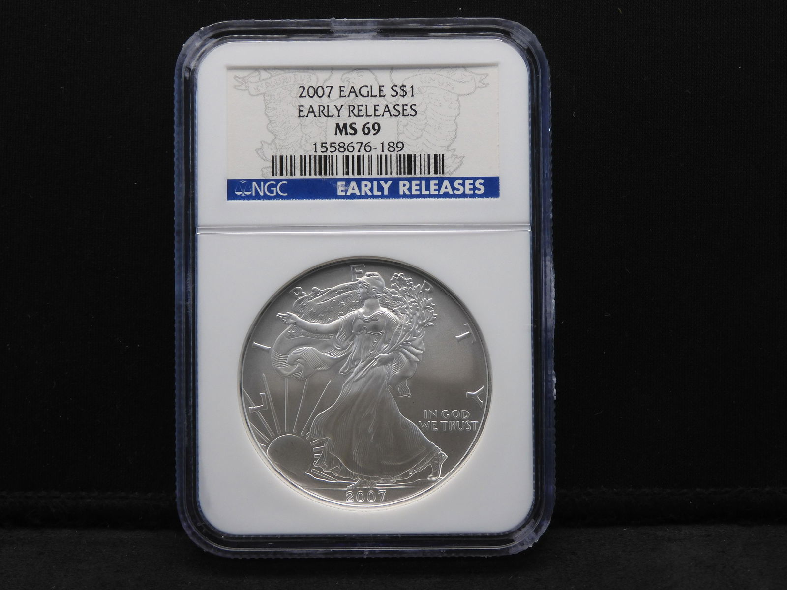 2007 NGC MS69 Early Releases American Silver Eagle - Near Perfect in Grade! (1 of 4)