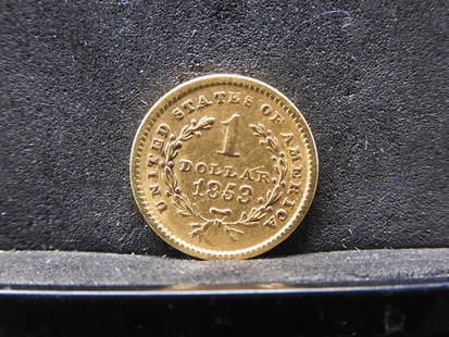 1853 Type 1 $1.00 Gold Piece Nice Condition Neat Type Gold!
