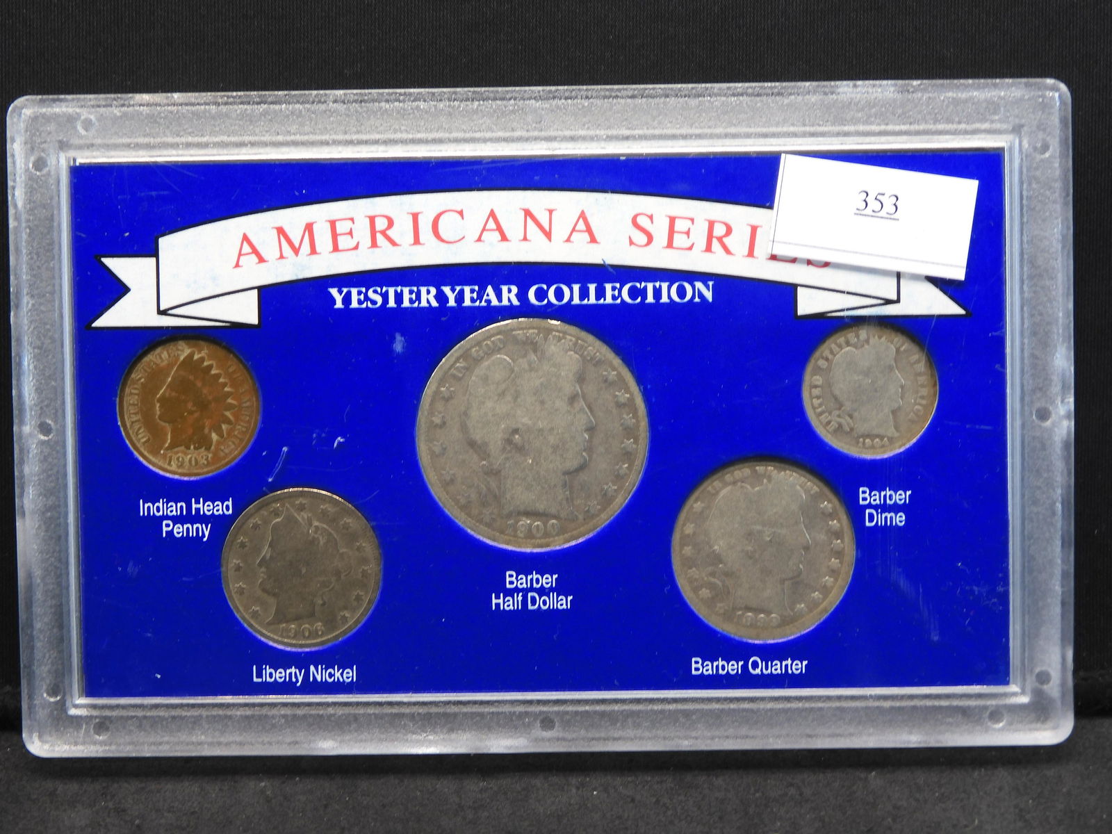 Americana Series - Yesteryear 5 Coin Collection From Indian Cent to Barber Half Dollar in Nice (1 of 2)