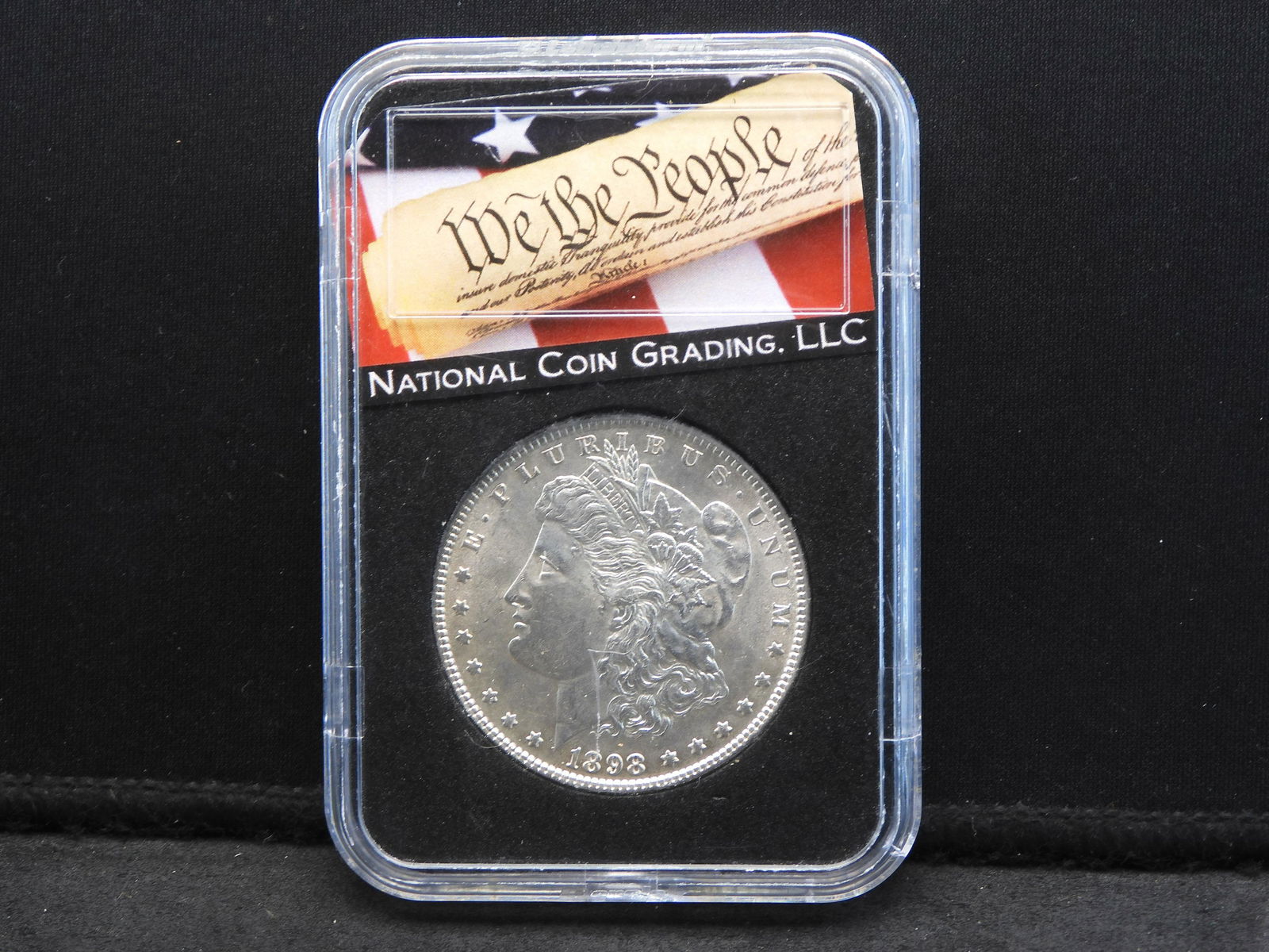 1898-P Morgan Silver Dollar High Grade Nice Luster! We the People Holder (1 of 4)