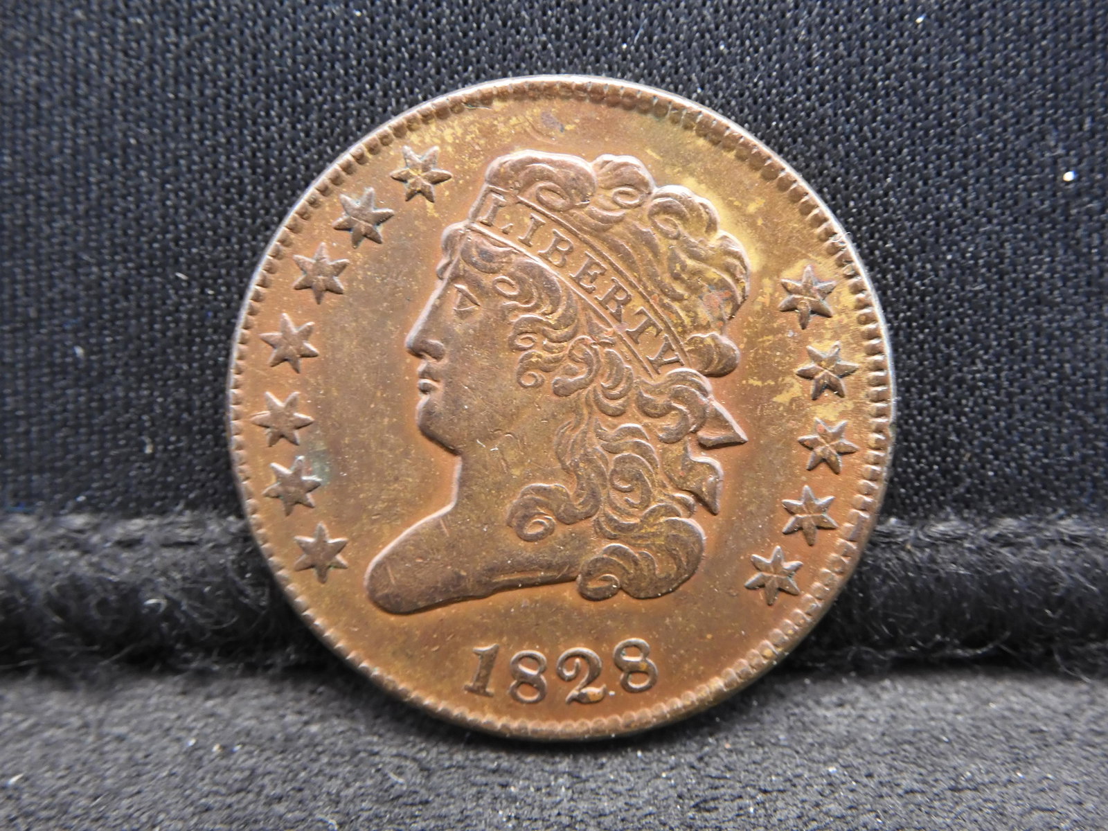 1828 Classic Head Half Cent - 12 STARS - AU+ Condition!! (1 of 2)
