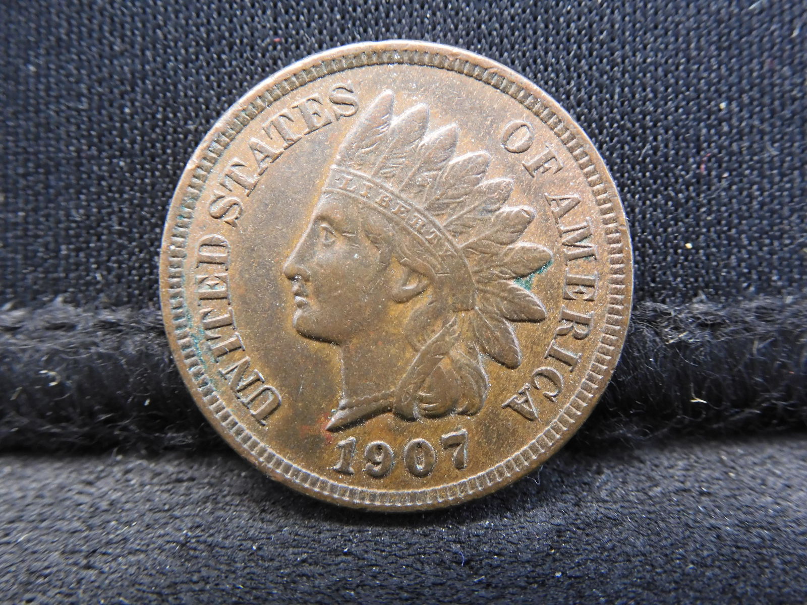 1907 Indian Head Cent - AU+ Cond (1 of 2)
