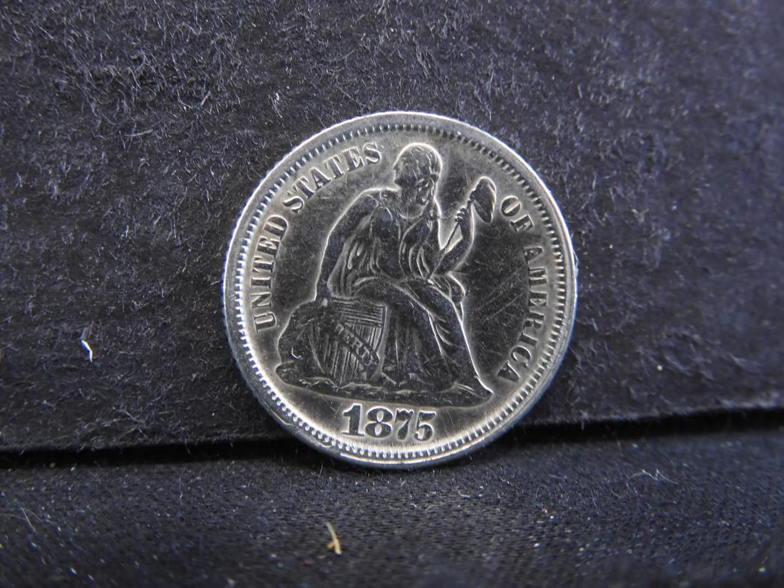 1875-S Seated Liberty 10c. AMAZING GRADE (1 of 2)