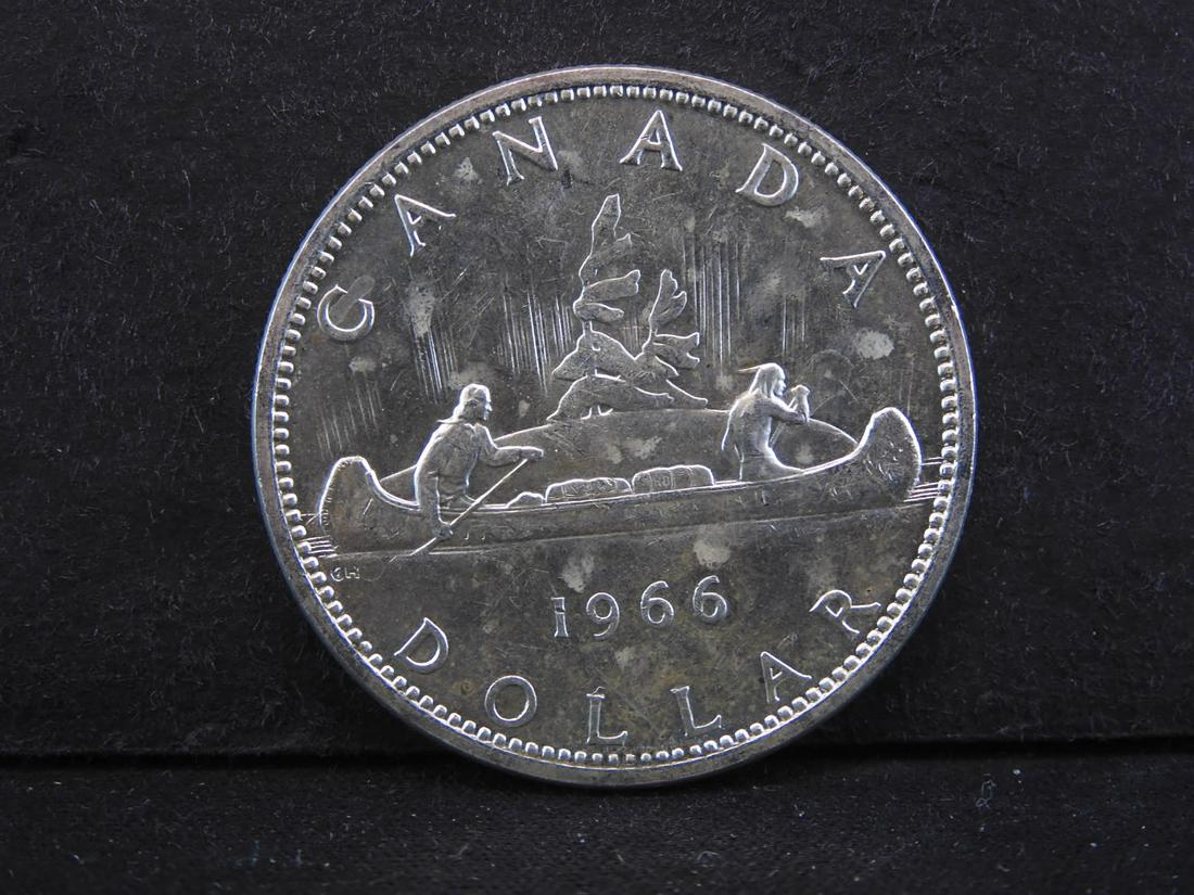 1966 (SILVER/80%) BU CANADA DOLLAR (1 of 2)