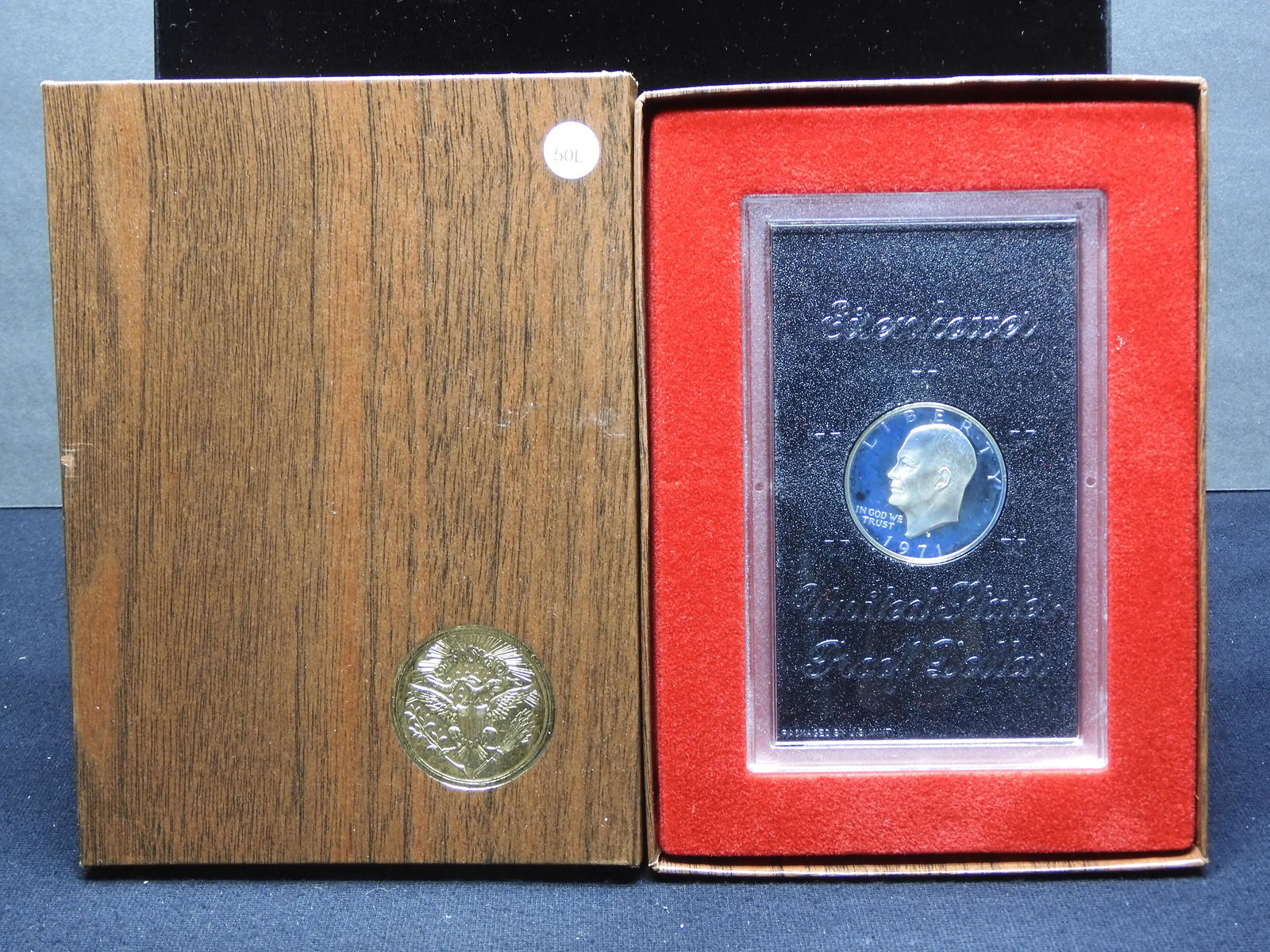 1971-S Eisenhower â€œBrown Boxâ€ Proof Silver Dollar With Original Govâ€™t Packaging. (1 of 5)