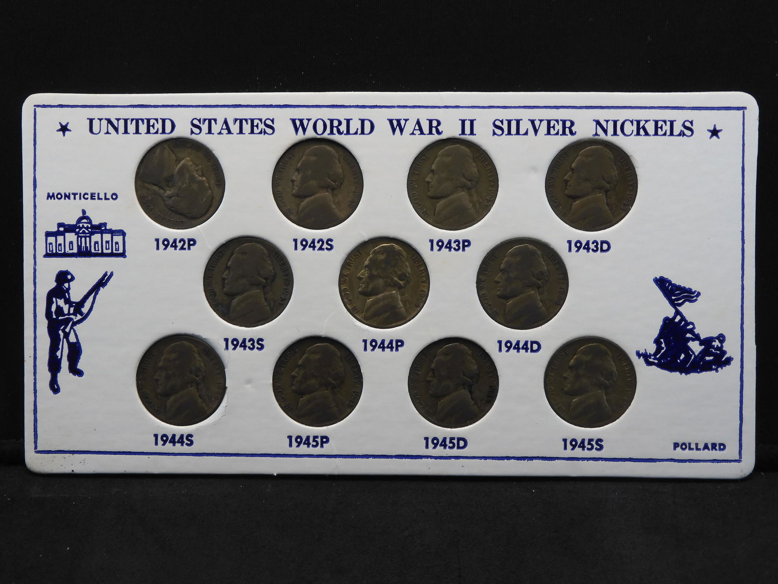 United States Wartime Silver Nickels - 11 Nickels (1 of 2)